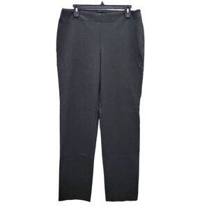 Talbots Women's Gray Curvy Fit Flat Front Career Dress‎ Pants Trouser Sz 8L Long
